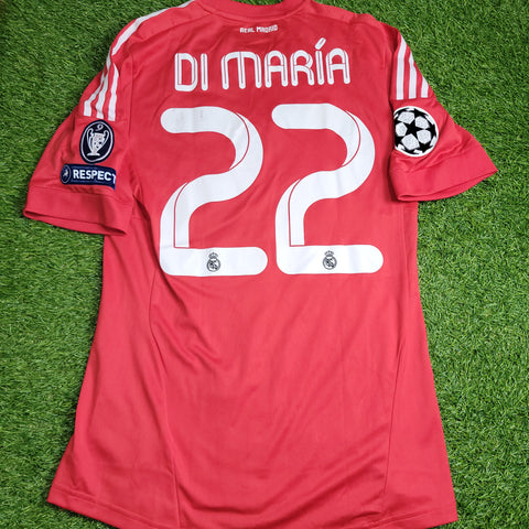 Di Maria Real Madrid MATCH WORN UEFA 2011 2012 Third Soccer Jersey Shirt M SKU# V13596