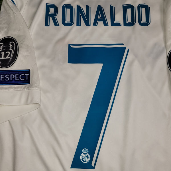 Cristiano Ronaldo Real Madrid 2017 2018 LAST GAME UEFA FINAL Soccer Jersey Shirt XL SKU# B31106