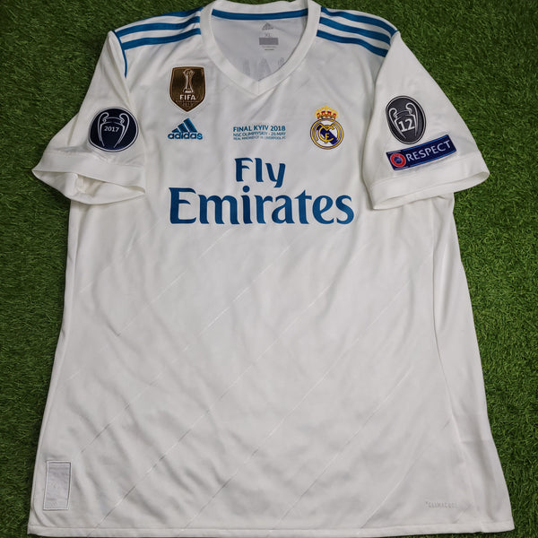 Cristiano Ronaldo Real Madrid 2017 2018 LAST GAME UEFA FINAL Soccer Jersey Shirt XL SKU# B31106