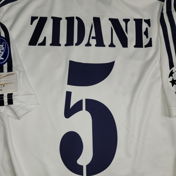 Zidane Real Madrid Centenary 2001 2002 UEFA Soccer Jersey Shirt M SKU# 134748