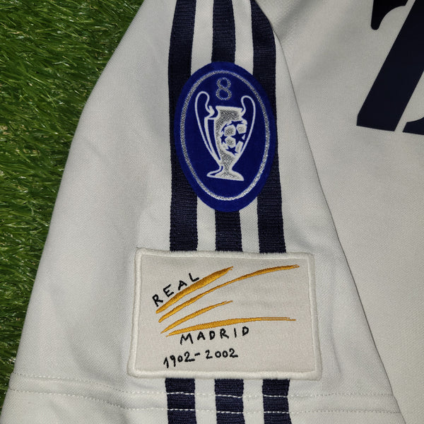 Zidane Real Madrid Centenary 2001 2002 UEFA Soccer Jersey Shirt M SKU# 134748