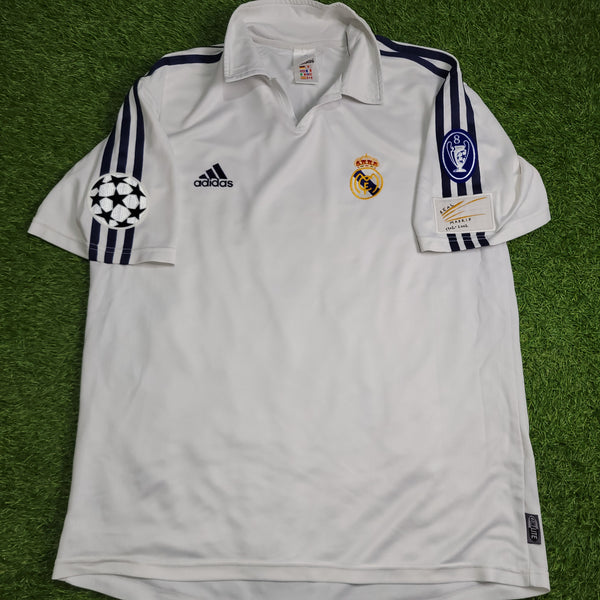 Zidane Real Madrid Centenary 2001 2002 UEFA Soccer Jersey Shirt M SKU# 134748