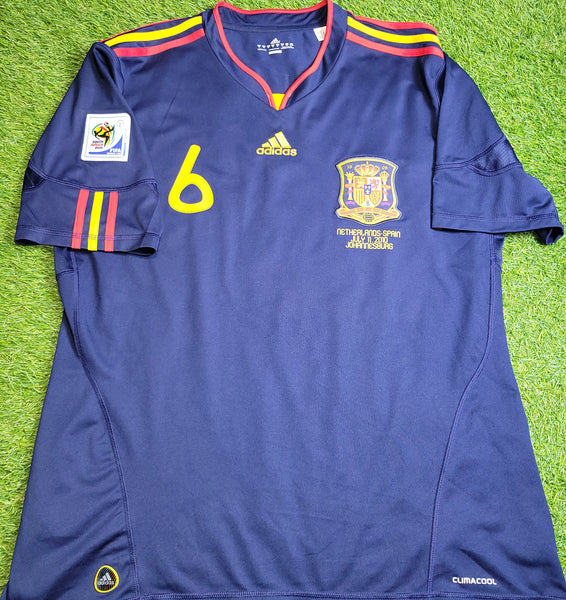 Iniesta Spain 2010 WORLD CUP FINAL Soccer Away Jersey Shirt XL SKU# P47896