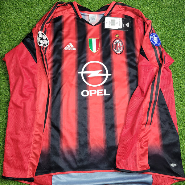 Kaka AC Milan 2004 2005 UEFA Long Sleeve Home Soccer Jersey Shirt BNWT XL SKU# 302712