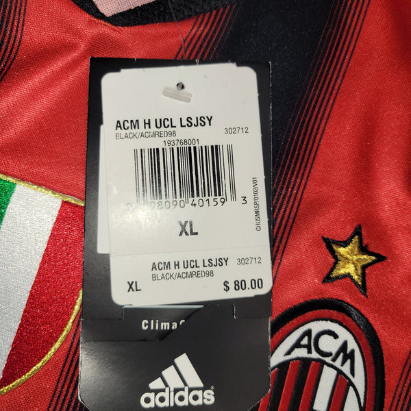 Kaka AC Milan 2004 2005 UEFA Long Sleeve Home Soccer Jersey Shirt BNWT XL SKU# 302712
