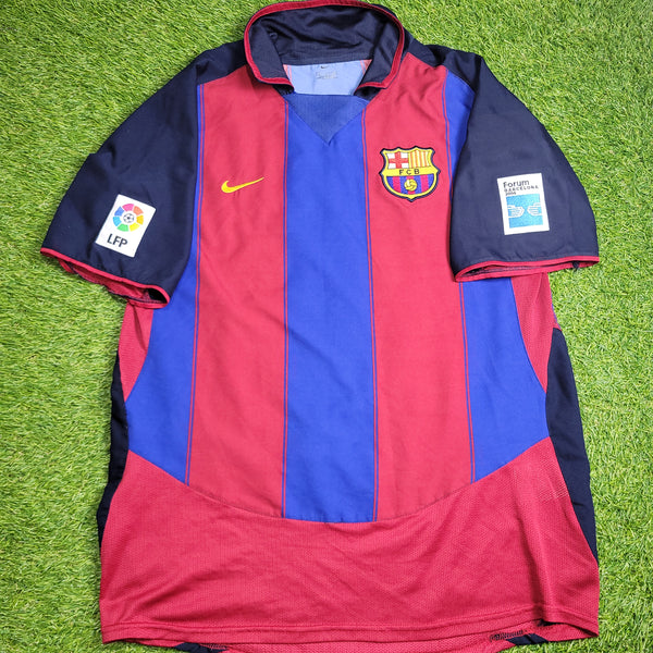 Ronaldinho Barcelona 2003 2004 DEBUT SEASON Home Soccer Jersey Shirt M SKU# 112586