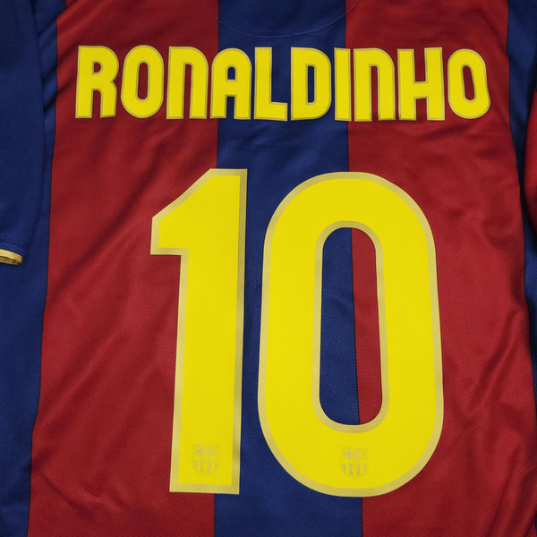 Ronaldinho Barcelona Anniversary 2007 2008 Soccer Jersey Shirt L SKU# 237741-655