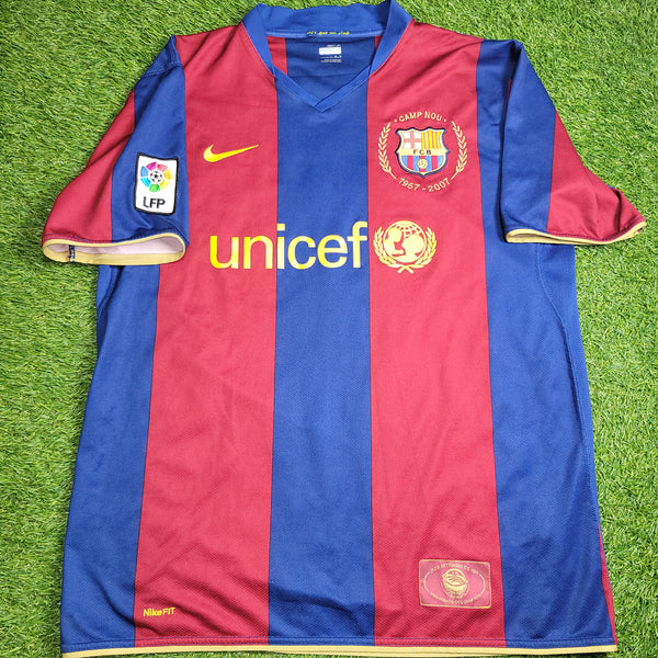 Ronaldinho Barcelona Anniversary 2007 2008 Soccer Jersey Shirt L SKU# 237741-655