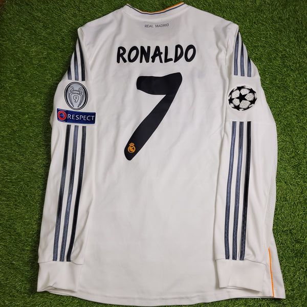Cristiano Ronaldo Real Madrid UEFA FINAL 2013 2014 Long Sleeve Soccer Jersey Shirt L SKU# G81098