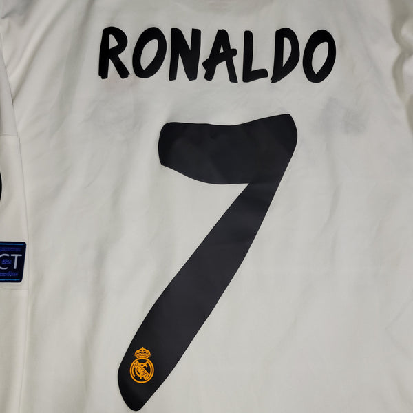 Cristiano Ronaldo Real Madrid UEFA FINAL 2013 2014 Long Sleeve Soccer Jersey Shirt L SKU# G81098