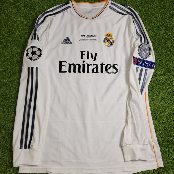 Cristiano Ronaldo Real Madrid UEFA FINAL 2013 2014 Long Sleeve Soccer Jersey Shirt L SKU# G81098