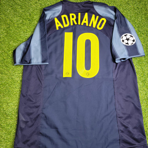 Adriano Inter Milan 2004 2005 2006 Third UEFA Soccer Jersey Shirt L