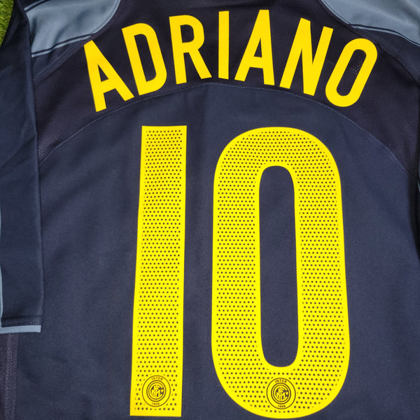 Adriano Inter Milan 2004 2005 2006 Third UEFA Soccer Jersey Shirt L