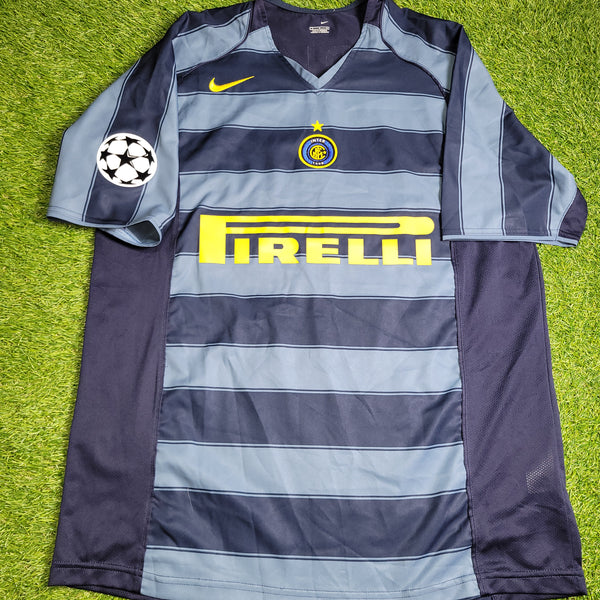 Adriano Inter Milan 2004 2005 2006 Third UEFA Soccer Jersey Shirt L