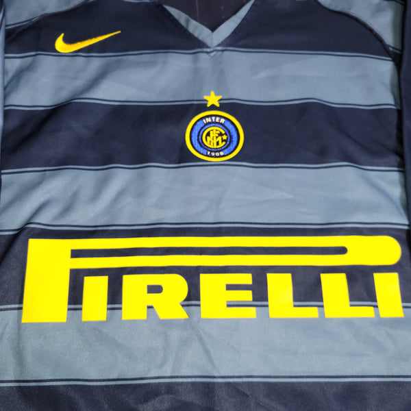 Adriano Inter Milan 2004 2005 2006 Third UEFA Soccer Jersey Shirt L