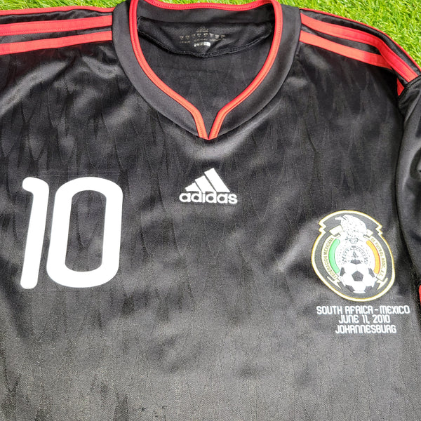 Blanco Mexico 2010 WORLD CUP Away Black Soccer Jersey Shirt XL SKU# P41397
