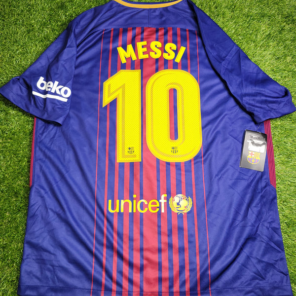 Messi Barcelona 2018 2019 Home Soccer Jersey Shirt BNWT XL SKU# 847255-457