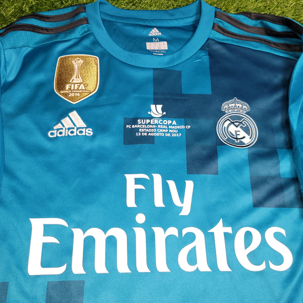 Cristiano Ronaldo Real Madrid 2017 2018 SUPERCUP Third Soccer Jersey Shirt M SKU# BR3539
