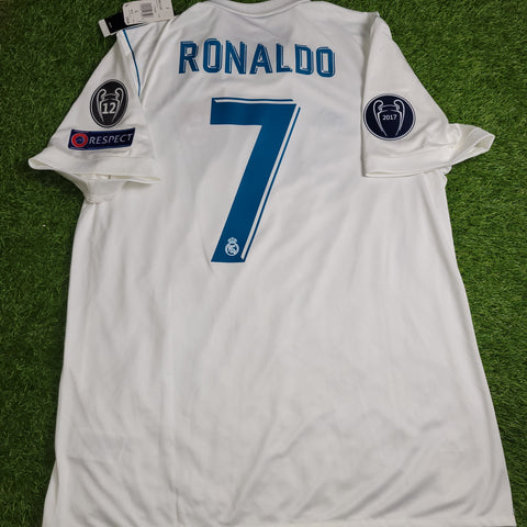 Cristiano Ronaldo Real Madrid 2017 2018 LAST GAME UEFA FINAL Soccer Jersey Shirt BNWT L SKU# B31106