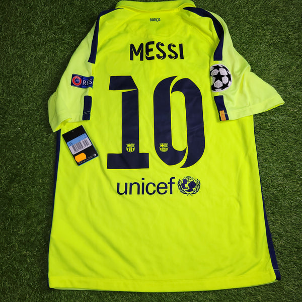 Messi Barcelona 2014 2015 TREBLE UEFA Third Soccer Jersey Shirt BNWT M SKU# 631132-711