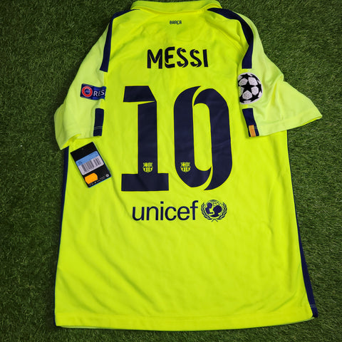 Messi Barcelona 2014 2015 TREBLE UEFA Third Soccer Jersey Shirt BNWT M SKU# 631132-711
