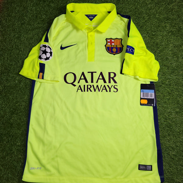 Messi Barcelona 2014 2015 TREBLE UEFA Third Soccer Jersey Shirt BNWT M SKU# 631132-711
