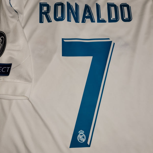 Cristiano Ronaldo Real Madrid 2017 2018 LAST GAME UEFA FINAL Soccer Jersey Shirt L SKU#  B31106