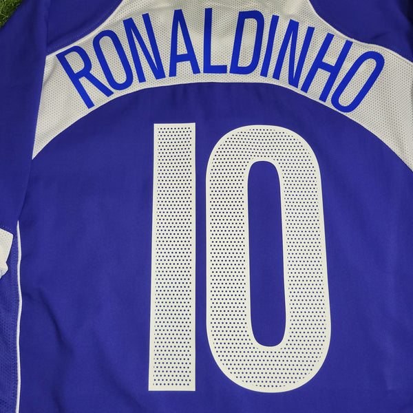Ronaldinho Nike Brazil 2004 Away Soccer Jersey Shirt XL