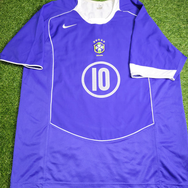 Ronaldinho Nike Brazil 2004 Away Soccer Jersey Shirt XL