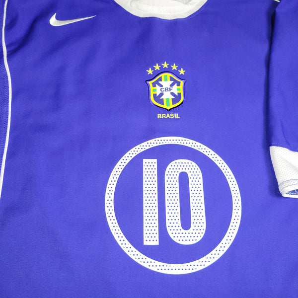 Ronaldinho Nike Brazil 2004 Away Soccer Jersey Shirt XL