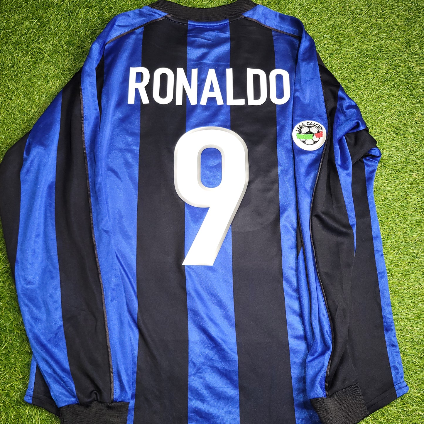 Ronaldo Inter Milan 1999 2000 Nike Long Sleeve Soccer Jersey Shirt L