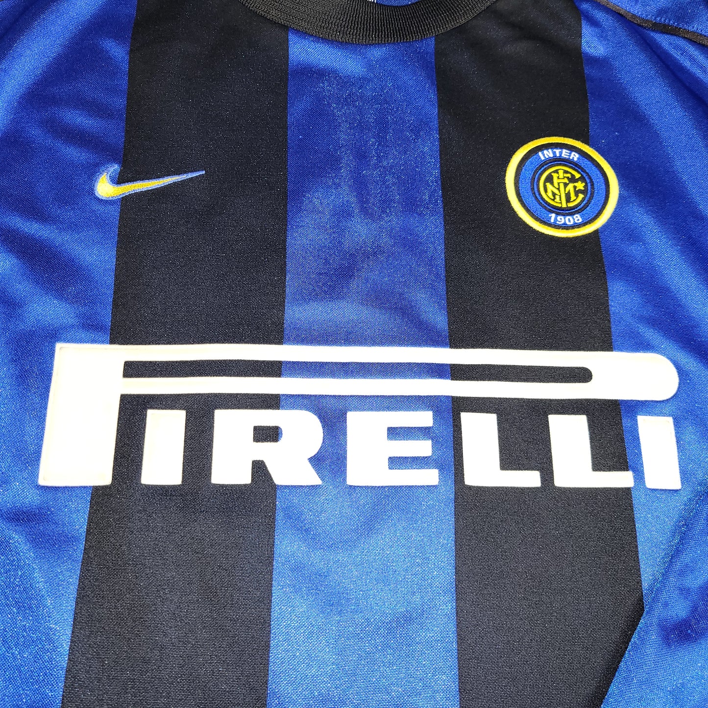 Ronaldo Inter Milan 1999 2000 Nike Long Sleeve Soccer Jersey Shirt L
