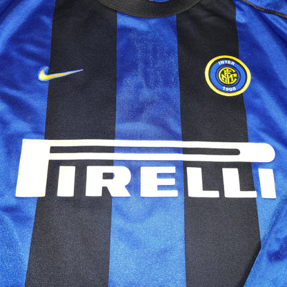 Ronaldo Inter Milan 1999 2000 Nike Long Sleeve Soccer Jersey Shirt L