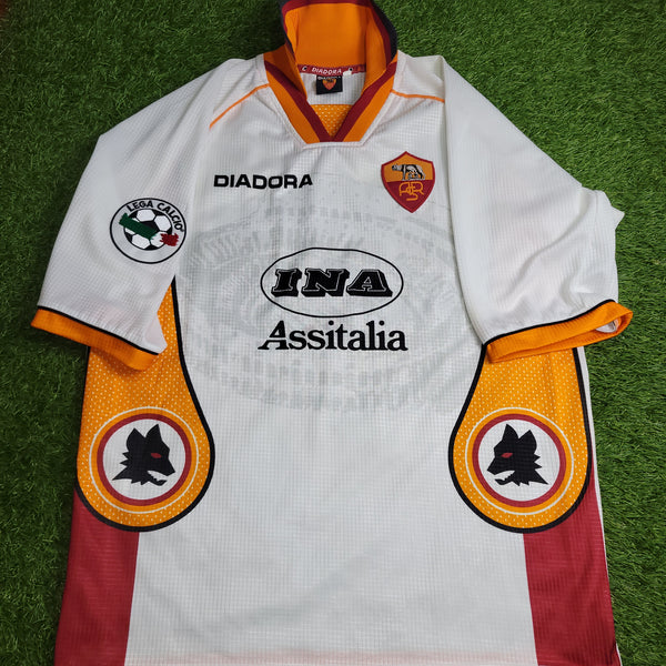Totti As Roma Diadora 1997 1998 Away Soccer Jersey Maglia M