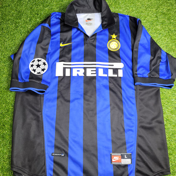 Ronaldo Inter Milan Nike 1998 1999 UEFA Soccer Jersey Shirt L