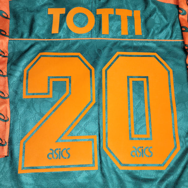 Totti As Roma Asics 1995 1996 Third Soccer Jersey Maglia Shirt XL