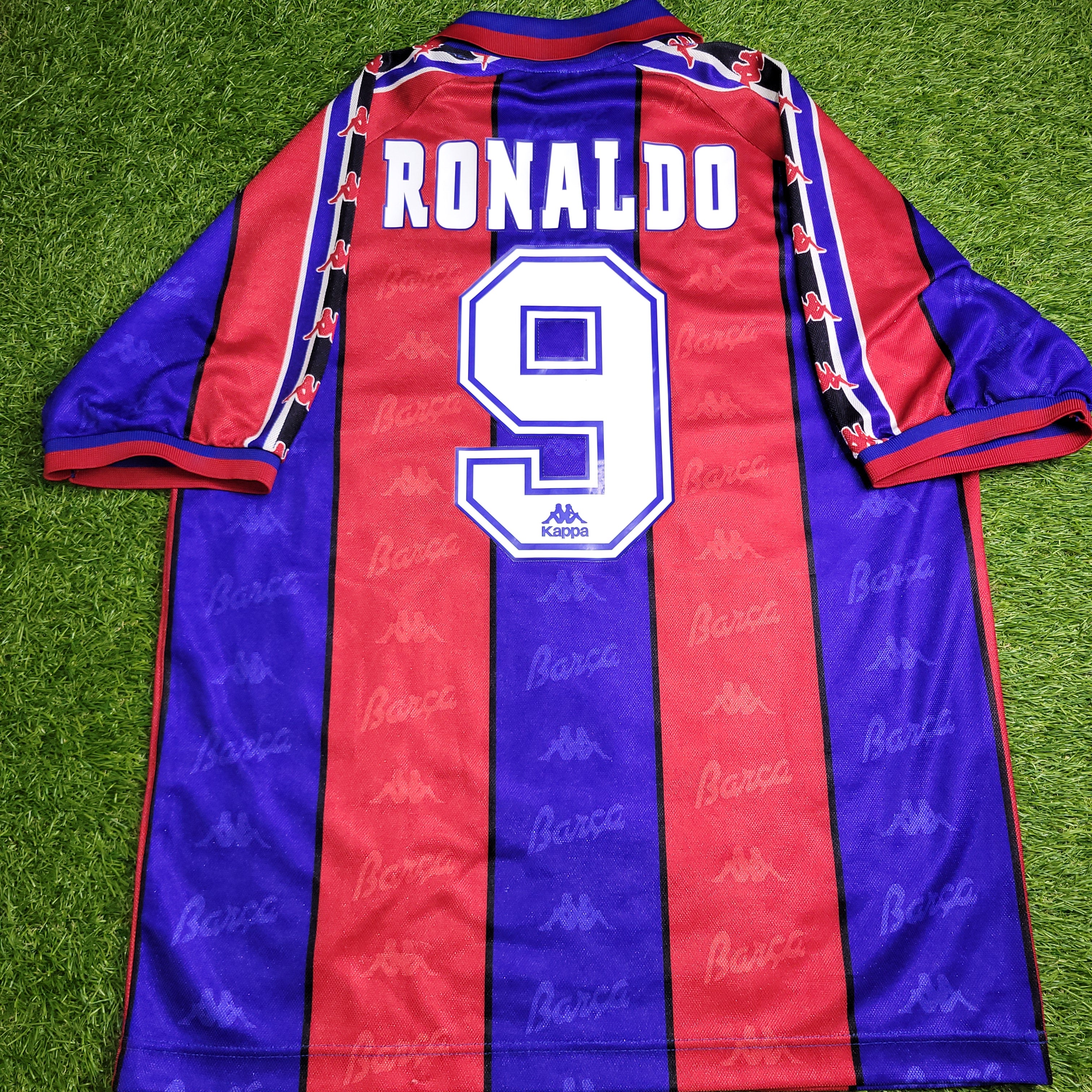 Ronaldo Kappa Barcelona 1996 1997 Home Soccer Jersey Shirt