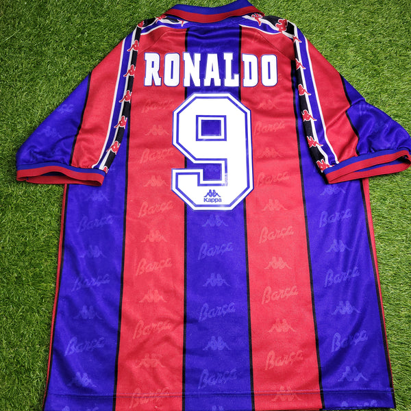 Ronaldo Kappa Barcelona 1996 1997 Home Soccer Jersey Shirt XL