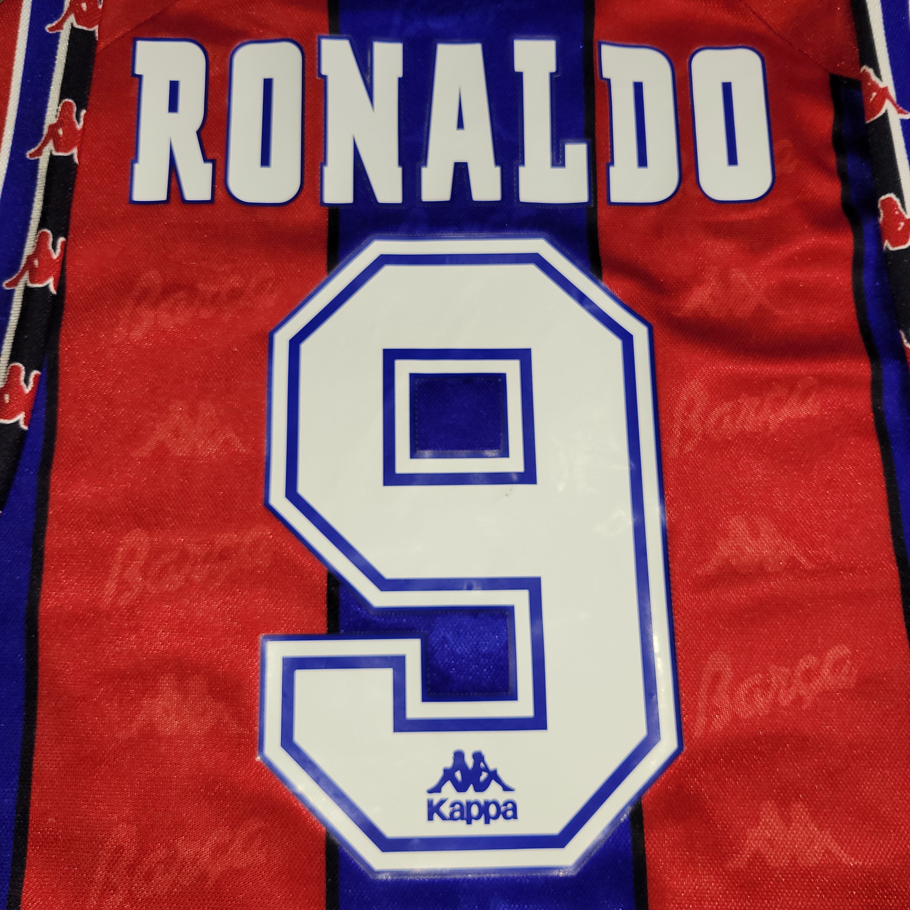 Kappa FC Barcelona Ronaldo 9番シャツ Barcelona 1997 Home football Kappa shirt #9 Ronaldo Nazario