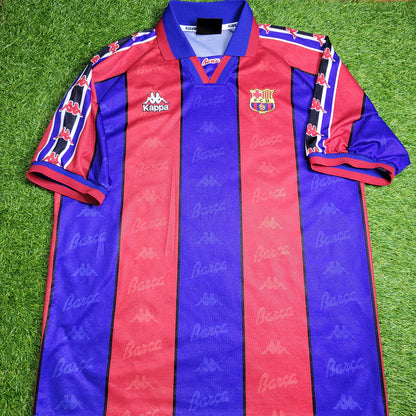 Ronaldo Kappa Barcelona 1996 1997 Home Soccer Jersey Shirt XL
