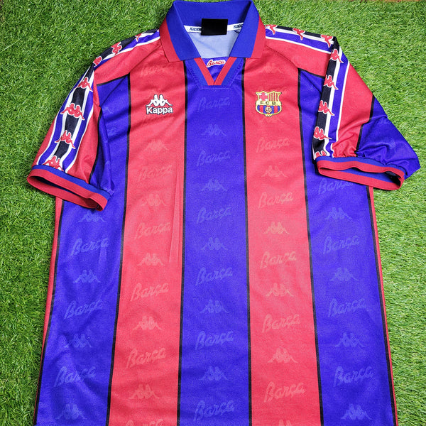 Ronaldo Kappa Barcelona 1996 1997 Home Soccer Jersey Shirt XL