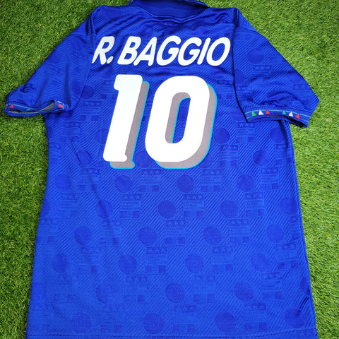 Baggio Italy Diadora 1994 WORLD CUP Home Soccer Jersey Shirt L