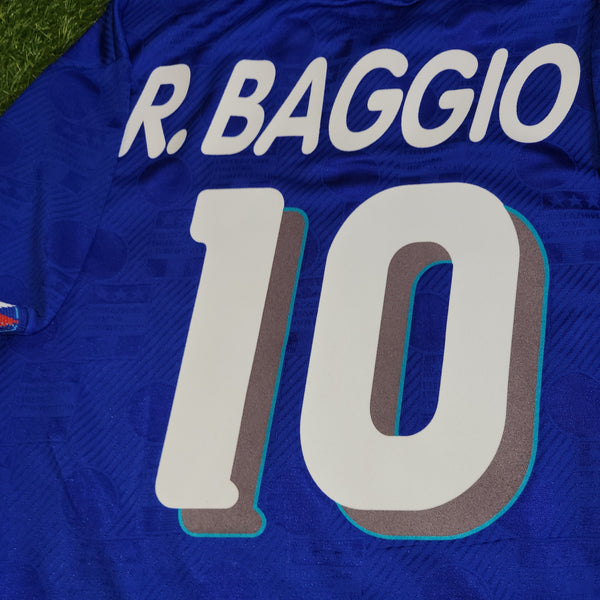 Baggio Italy Diadora 1994 WORLD CUP Home Soccer Jersey Shirt L