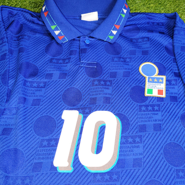 Baggio Italy Diadora 1994 WORLD CUP Home Soccer Jersey Shirt L