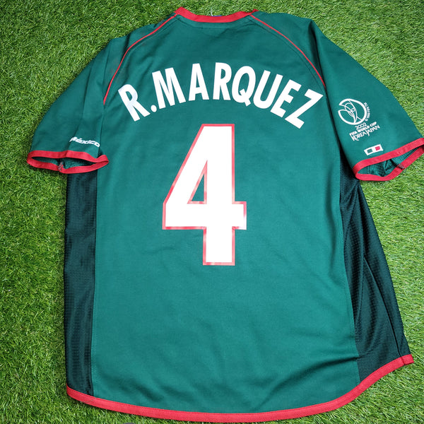 Marquez Mexico Atletica 2002 WORLD CUP Soccer Home Jersey Shirt L