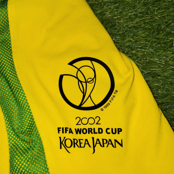 Ronaldinho Brazil 2002 WORLD CUP PLAYER ISSUE Soccer Home Jersey Shirt M SKU# 182264