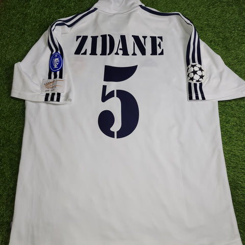 Zidane Real Madrid Centenary 2001 2002 UEFA Soccer Jersey Shirt XL SKU# 134748