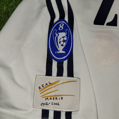 Zidane Real Madrid Centenary 2001 2002 UEFA Soccer Jersey Shirt XL SKU# 134748