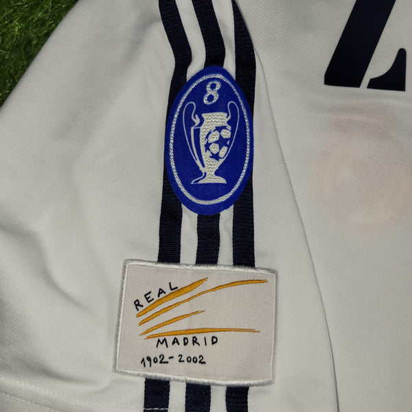 Zidane Real Madrid Centenary 2001 2002 UEFA Soccer Jersey Shirt XL SKU# 134748