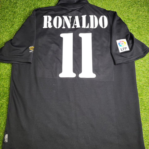 Ronaldo Real Madrid CENTENARY DEBUT SEASON 2002 2003 Away Soccer Jersey Shirt XL SKU# 156651